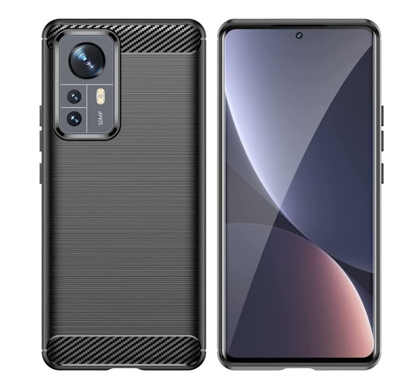 Image of Hybrid Carbon Fiber Back Case for Xiaomi 12 Pro 5G / Mi 12 Pro 5G (Black)
