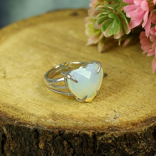 Image of Reiki Crystal Products Adjustable Rings, Amethyst, Black tourmaline, Goldstone brown, Green Jade, Lapis Lazuli, Opalite, Red Jasper, Rose Quartz, Tiger eye, Gemstone Ring