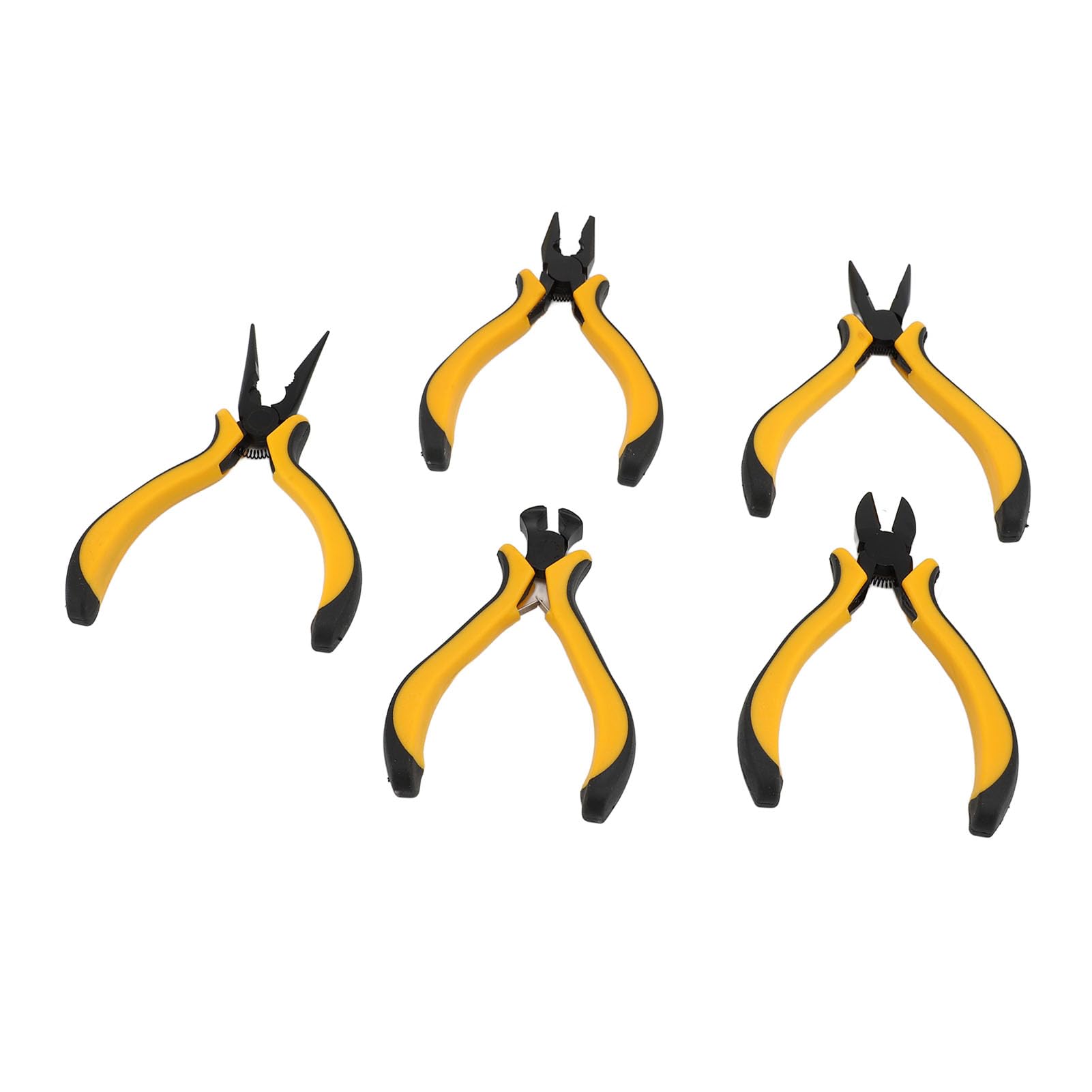 Naroote Set di 5 Pinze con Pallet in Legno, Set di Pinze per Riparazione Orologi in Faggio e Metallo, Lame Trattate Termicamente, Impugnatura Salva Sforzo, Taglio Filo per Utenti Hobby