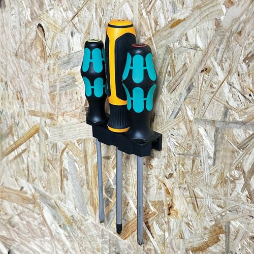 StealthMounts Wall Hive System Schraubendreher (XL) | 6 Stück | Halterungen für Werkzeugaufbewahrung | Hergestellt in Großbritannien