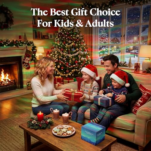 HD Galaxy Star Projector, 16-Color Northern Lights Ocean Wave Night Light for Bedroom, Plug and Play Water Lamp Room Decor with Remote & Timer, Aesthetic Gifts for Kids Women by DfuGift - Used condition - Image 7
