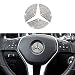 1797 Compatible Steering Wheel Logo Caps for Mercedes Benz Accessories Parts Emblem Badge Bling Decals Covers Interior Decorations W205 W212 W213 C117 C E S CLA GLA GLK Class Crystal Silver 45mm 3pcs