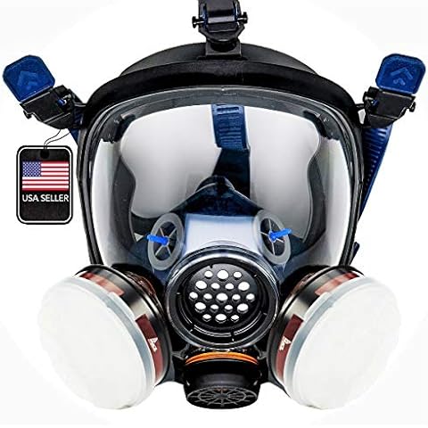 Chemical & Particulate Respirator with Full Face Protection Cover