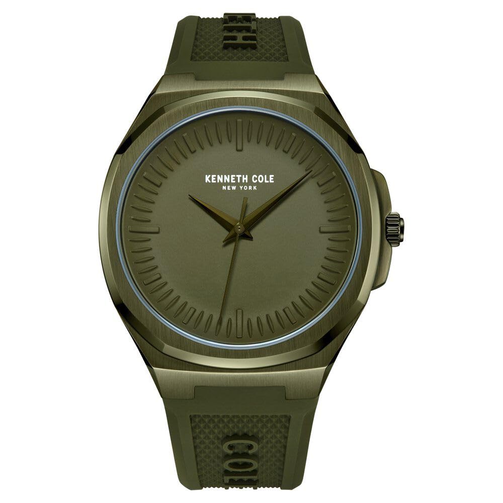 Kenneth Cole Quartz Analog Green dial Silicone Strap Watch for Men-KCWGM0020803MN (B0CSKDBVWY) Amazon Price History, Amazon Price Tracker
