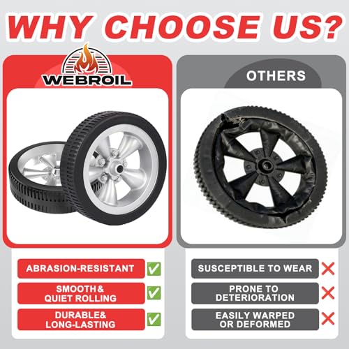 Image of 65930 65931 Wheel Replacement for Weber Kettle 18 /22 Inch Grill Accessories