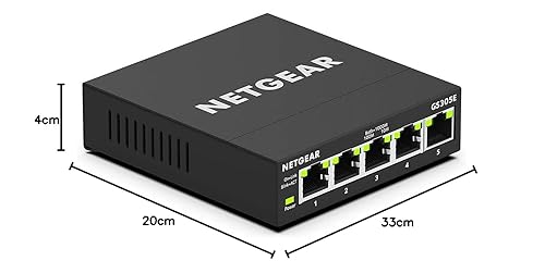 Miniatura 5 de NETGEAR Switch Gigabit Ethernet Smart Managed Plus de 8 puertos (GS908E) - Carcasa de escritorio con gestión integrada de cables, 2 puertos de carga