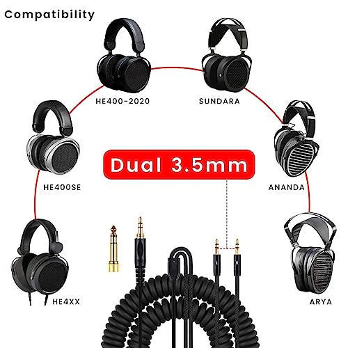 Cable para auriculares de alta potencia con diseño en espiral miniatura 3