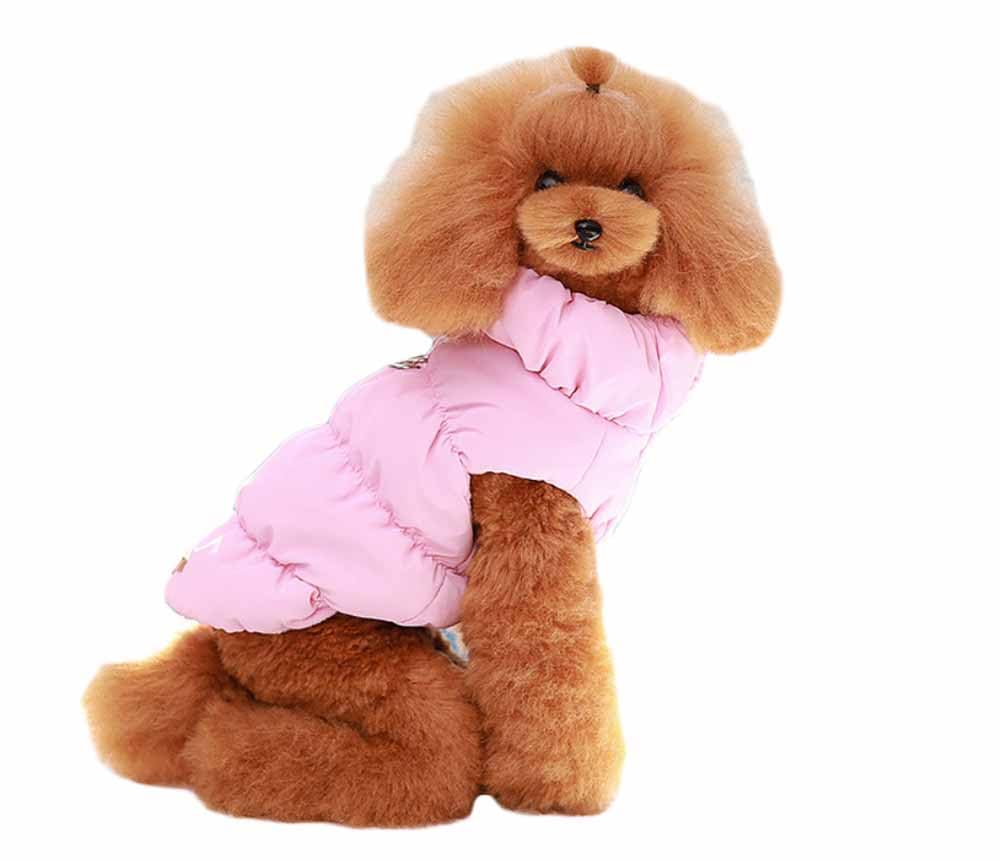 feiling Thickened Dog Vest Winter Dog Coat Comfortable Outdoor Dog Jacket Pet Thermal Gilet for Small Medium Dogs (S, Pink)