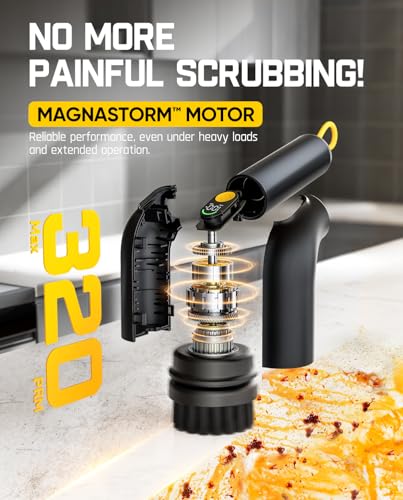 Fanttik G9 Handy Cordless Electric Spin Scrubber w/ 5 Brush Heads & LED Display - image 7