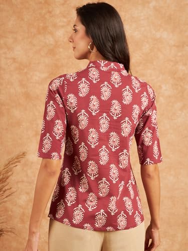 Image of Modeve Women Cotton Top for Summer