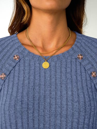 Image of LILLUSORY Womens Tops Long Sleeve Shirts Fall Lightweight Sweaters