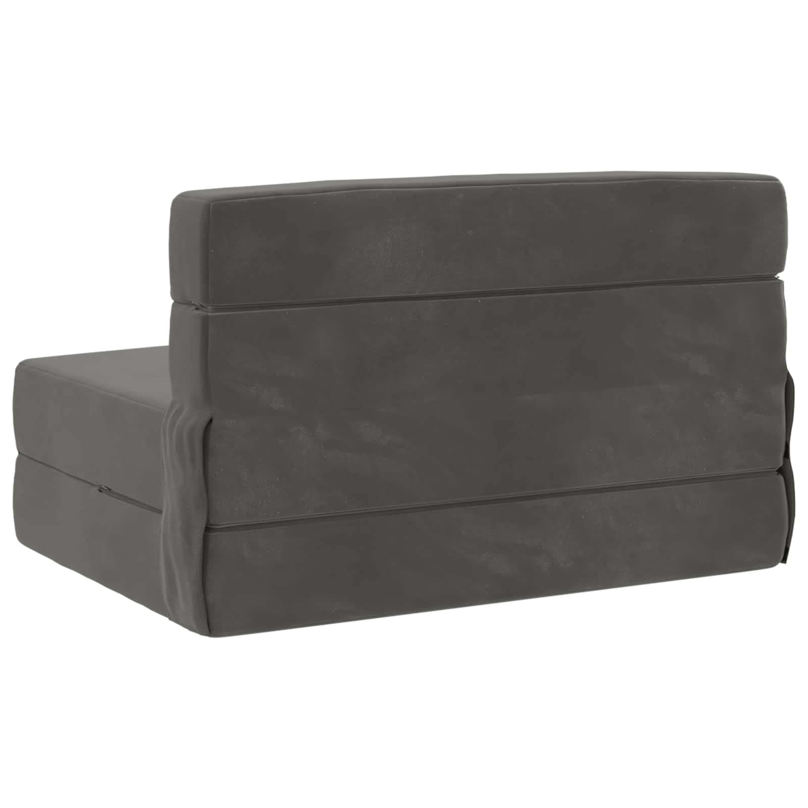 Łóżko składane w kolorze ciemnoszarym, 100 x 80 x 60 cm, tkanina, sofa 2 w 1, sofa z funkcją spania i lounge, nowoczesne wzornictwo, zajmuje mało miejsca, zdejmowany pokrowiec, idealny do