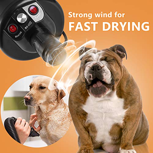 PETNF Upgraded Dog Dryer,Quick Grooming Dryer Blower Professional,Noise Reduction Pet Hair Dryer with Heater,High… - Image 3