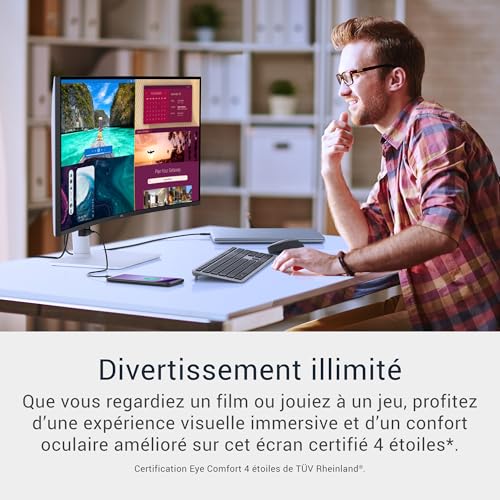 Dell 34 Plus USB C Écran PC S3425DW WQHD 3440x1440 21:9 Incurvé 120Hz VA 1ms AMD FreeSync Premium HDR10 Réglage en Hauteur Haut parleurs intégrés 2 USB C 2 HDMI 2 USB Garantie - vue 2