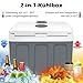 UISEBRT 48 Liter Kühlbox mit Rollen Tragbare Mini-Kühlschrank 12 V 220V, Thermo-Elektrische Kühlbox mit Kühl- und Warmhaltefunktion, Elektrokühlbox mit ECO-Modus für Auto Boot Camping, Grau