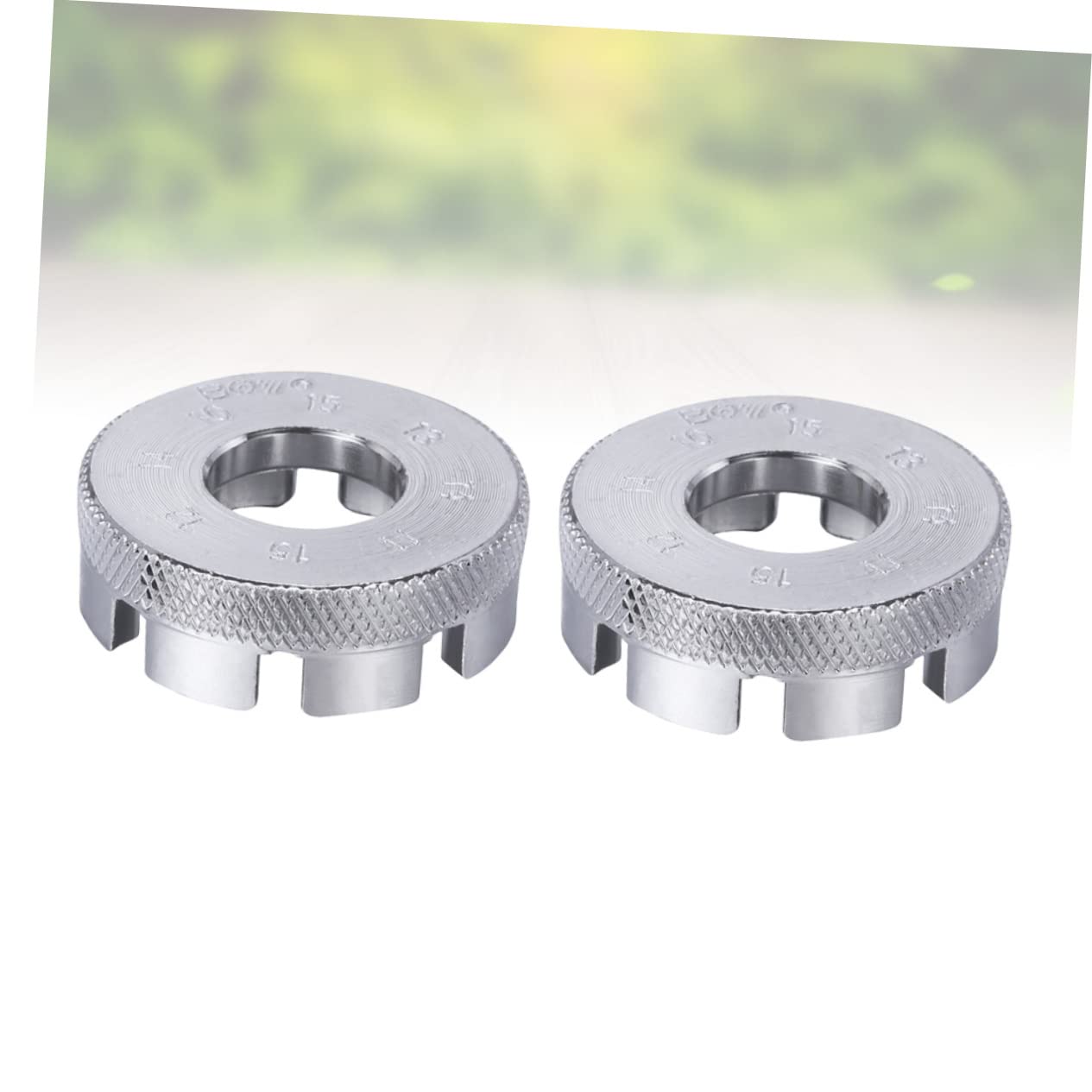 Happyyami 8-Port Chrome-Molybdenum Steel Bike Wrench Essential Tool for Wheel Truing