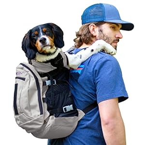 K9 Sport Sack | Dog Carrier Adjustable Backpack (Large, Plus 2 – Light Grey)