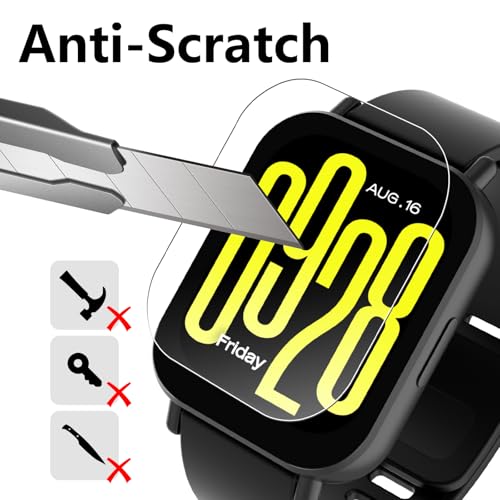 Miniatura 3 de Bigqin 6 Piezas Protector De Pantalla Compatible Con Xiaomi Redmi Watch 5 Active, Hd Película Cristal Templado Compatible Con Xiaomi Redmi Watch 5 Active, Anti-Arañazo