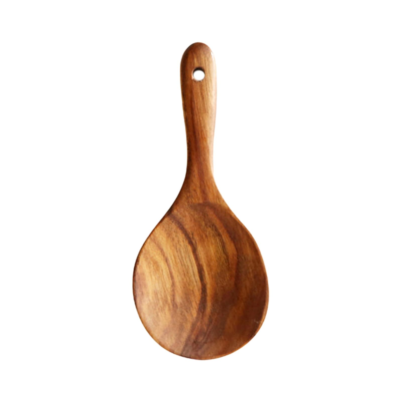 Bodhi2000 Wooden Cookware Nonstick Kitchen Utensils Wooden Cooking Utensils Set Ergonomic Spatulas Ladles Rice Spoons for Nonstick Kitchen Comfort G
