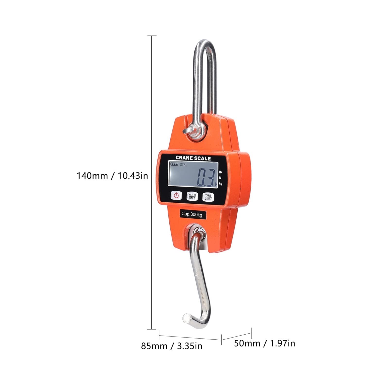 Mini LCD Digital 30-300kg Przenośny przemysłowy elektroniczny Heavy Duty Weight Hook Crane Hanging-scale,Precyzyjne Ważenie