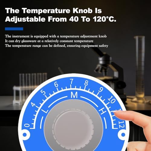 Electric Lab Drying Rack, Multi-Hole Airflow Dryer for 30 Tubes & Beakers, Temp Control 40-120℃, Efficient 220V Lab Equipment, Ideal for Laboratory Use