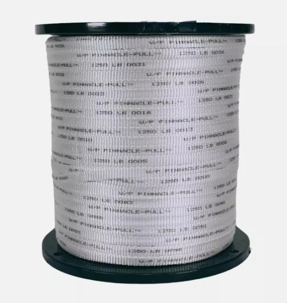 Pinnacle-Pull Measuring Pull Tape 1/2" x 3000' – 1250lb Mule Tape, Low Stretch, Heavy Duty Cable Pulling Line