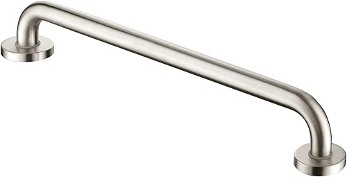 Miniatura 1 de BRIGHT SHOWERS Barra de agarre para duchas y bañeras, riel de acero inoxidable de 24 pulgadas, barra de agarre decorativa que cumple con la ADA,