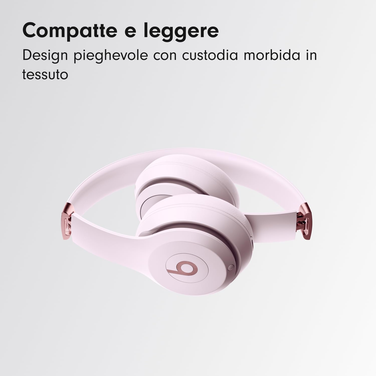 Beats Solo 4 - Cuffie wireless bluetooth on-ear, compatibili con Apple e Android, fino a 50 ore di autonomia - Rosa nuvola - Vista 4