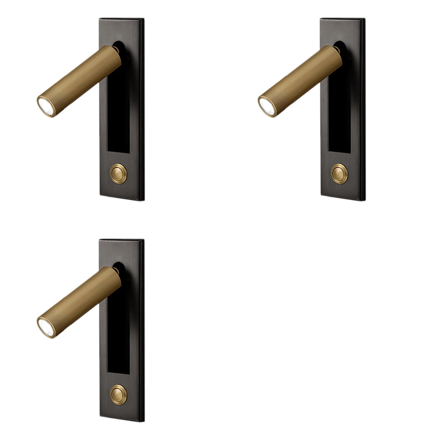 Vjsujehgy 3X Reading Lights,Headboard Wall Light Reading Light Recessed Push Switch Wall Lamps for Living Room, Bedroom