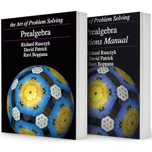 Art of Problem Solving (AoPS) Series, Prealgebra 2 Books Set of Text and Solution by Richard Rusczyk, David Patrick and Ravi Boppana