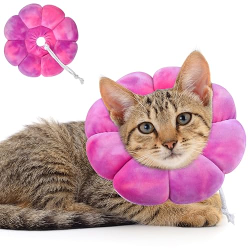 Image of Dog Cat Surgical Recovery Cone Dog Protective Collar, Pet Recovery E-Collar Soft Neck Cone to Stop Licking Wound for Cats & Kittens Small Dog After Surgery