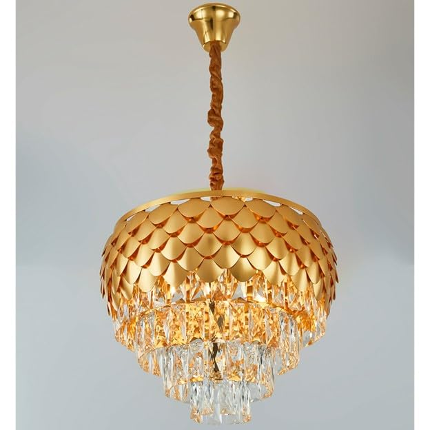 Image of Virya Chandelier for Living Room Modern Ceiling Light Jhumar for Hall Light for Living Room (Pineapple, 500mm)