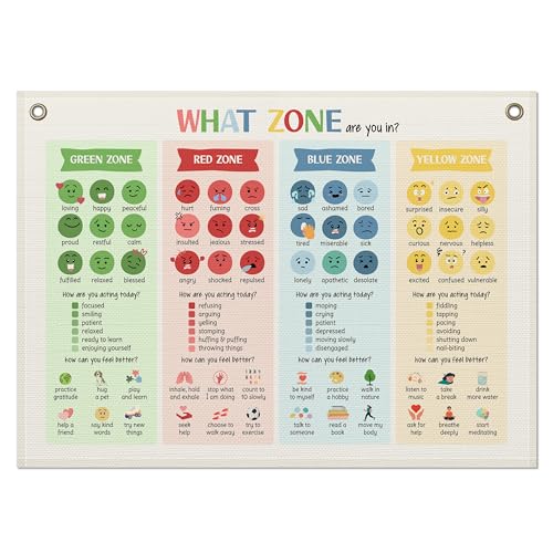 Zone of Regulation Mental Health Wall Banner