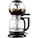 Coffee Brewer 8-Cup Featuring Magnetic Locking Seal, Glass Construction with Stainless Steel Siphon Tube in Onyx Black