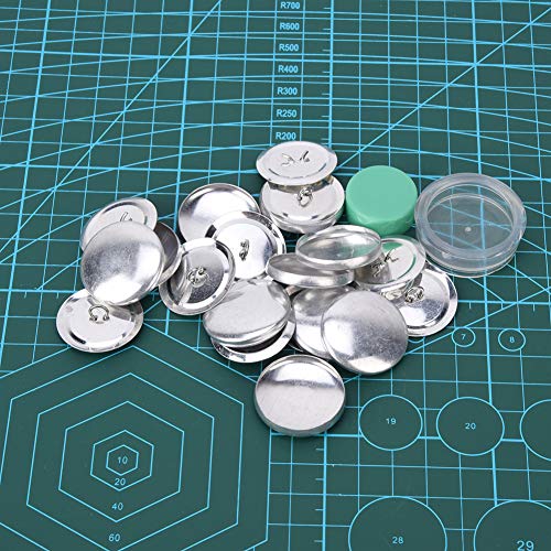 Self Cover Buttons Kit, Round Fabric Covered Button with Flat Backs 1 Buckle Tools and 10 Buckle Base Set, for DIY Handmade Crafts Buckle Making Tools (30MM) - Image 4