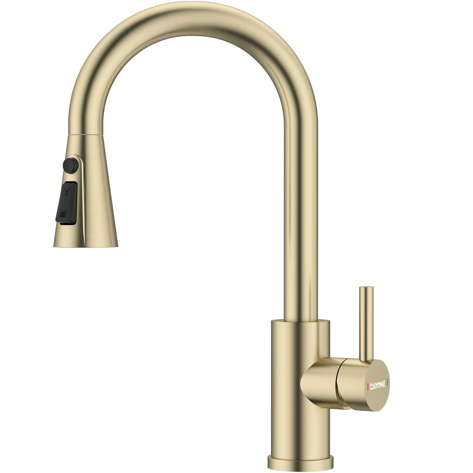 Küchenarmatur In Brushed Gold – Mit Sprühfunktion, Einhebelmischer & 360° Schwenkbarem Auslauf