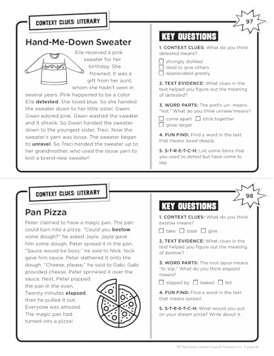 100 Task Cards: Context Clues: Reproducible Mini-Passages With Key Questions to Boost Reading Comprehension Skills - Image 7