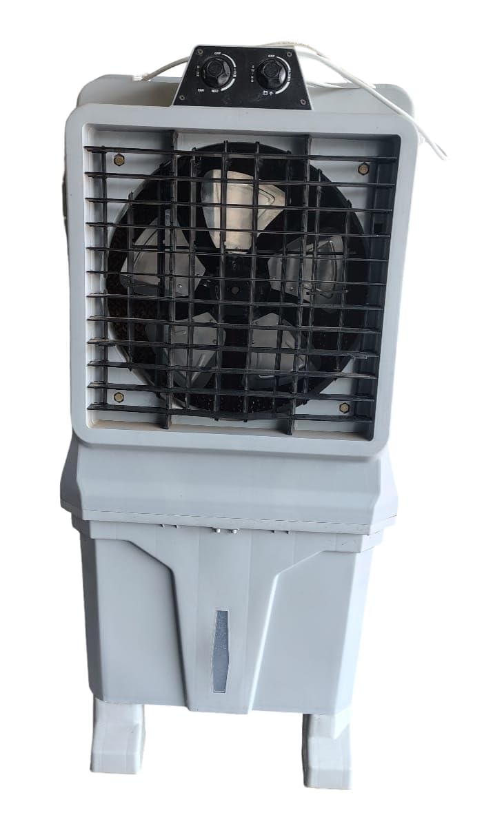 vayucom Air Cooler with Dual Controls, 5-Star Room Cooling Fan 150l itres, Grey-image-1