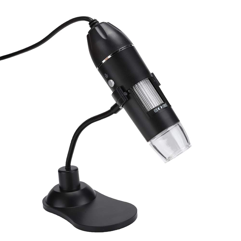 Cámara de Microscopio USB, Aumento de 50x a 1000x, Microscopio Digital Portátil con 8 Luces LED, Soporte Ajustable, Cámara de Endoscopio para Estudiantes, Inspección Industrial