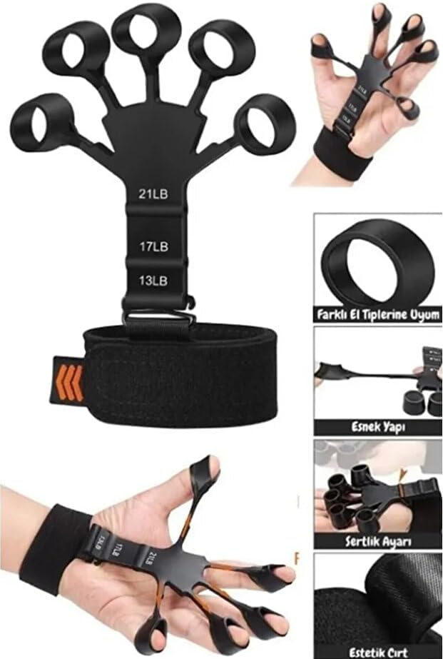 Mucize Home Özel Spor Kas Parmak El Bilek Kol Güçlendirici Geliştirici Kavrama Silikon Örümcek Lastik - Görsel 2