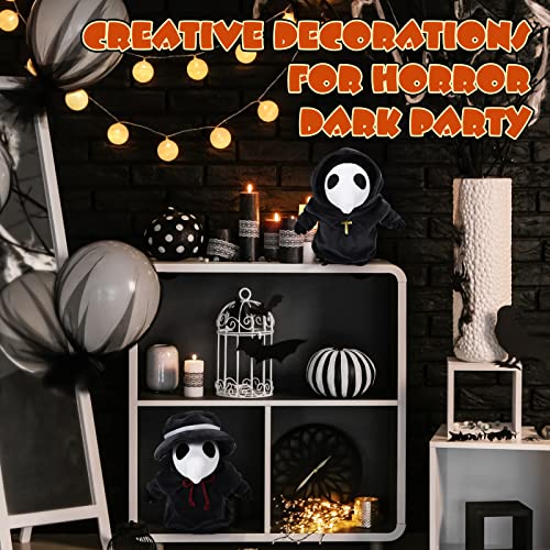 Hydren 2 Pieces Raven Doctor Stuffed Animals 12 Inch Halloween Crow Plush Toy Black Scary Doctor Bird Stuffed Plushie Doll For Halloween Party Decorations Horror Night Party Favors #TOP5