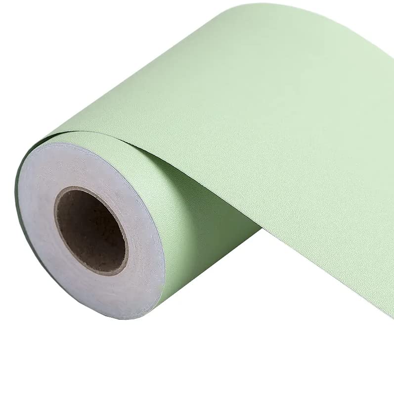 VisitRyl Peel and Stick Wallpaper Borders Self-Adhesive for Bathroom Wall Border Sticker Home Ceiling Decorative Border for Living Room Kitchen Light Green 10cm X 500cm — image 1