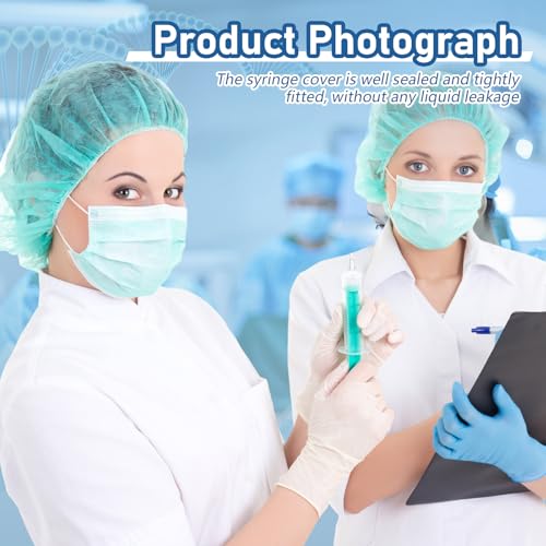 Image of Gejoy 150 Pcs Syringe Caps Dispensing Needle Clear Syringe Tip Caps | Protect Needle Tips from Clogging, for Craft Glue Dispensing and Industrial Work, Reusable Covers Keep Syringes Clean
