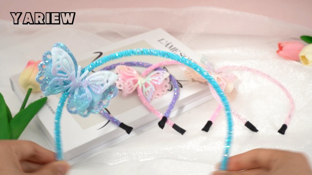 Butterfly Glass Drill Sponge Headband! ✨? Faux Stained Glass Butterfly Crown Made From Recycled  main image 4