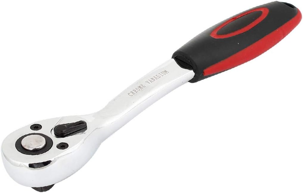 FIYA New Lon0167 1/2" Square Featured Drive Quick Release reliable efficacy Offset Handle Ratchet Socket Wrench Tool Black Red(id:035 7a 0b 8d2)