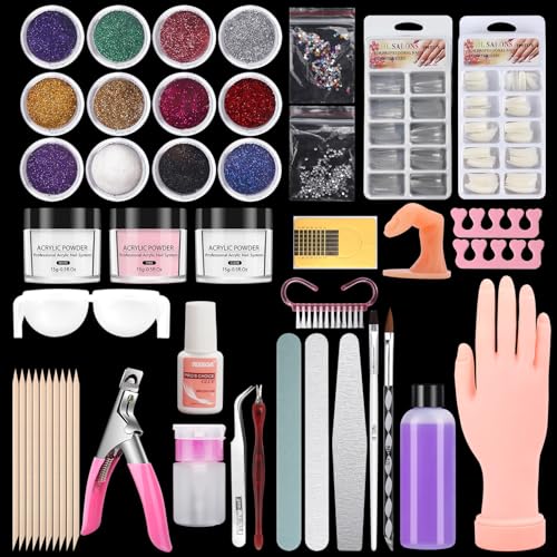 Mano práctica para uñas acrílicas con kit profesional miniatura 1