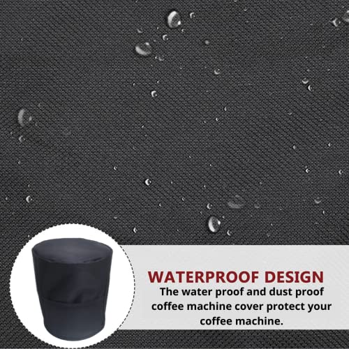 Image of Coffee Maker Machine Cover Dust Proof, Water Proof, Washable Cover Compatible With Pockets. Protect Your Machine from Dust Water and Scratches - Black