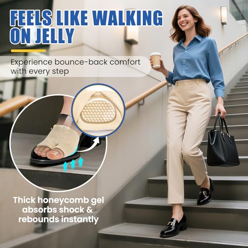 Image of Metatarsal Pads Ball Foot Cushion - 2 Pairs Ball of Foot Cushion with Gel for Pain Relief, Morton's Neuroma & Metatarsalgia, Metatarsal Pads for Women & Men for Standing, Running, Walking