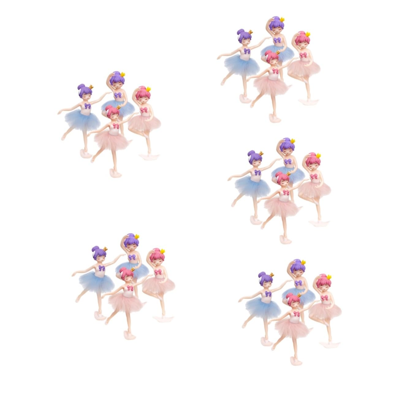 ibasenice 20pièces Décorations De Gâteau Anniversaire Adorables Figurines De Ballerine pour Fête Accessoires De Gâteau Décorations De Ballerine pour Fête Anniversaire Et Événements