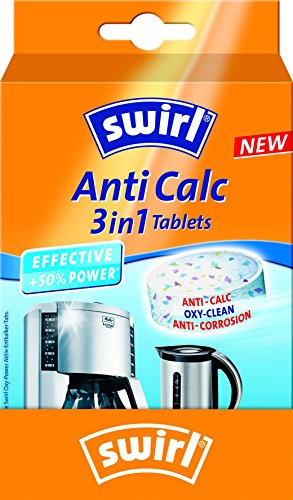 Anti Calc Tabs zum Entkalken von Kaffeemaschinen und Koch-/Heißwassergeräten, 3in1 Tablets, 10er Pack, Je 4 x 18,5g